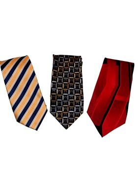 Croft & Barrow Mens 100% Silk Ties Red/Black Black Brown/Gold Orange/Navy